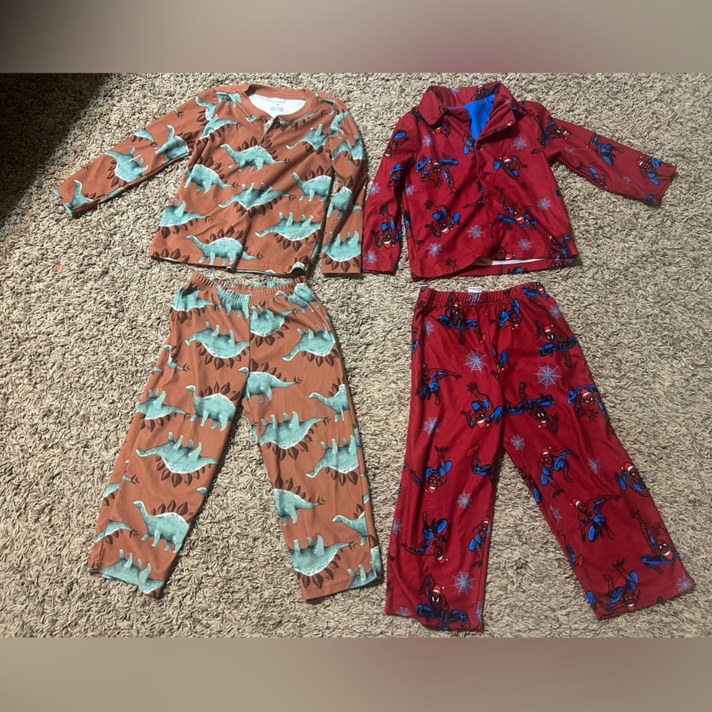 Kids Dinosaur and Superhero Pajama Set